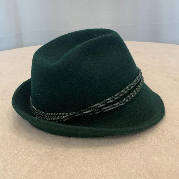 Oktoberfest Alpine Style hat 100% Wool Green 54cm - Picture 2 of 10